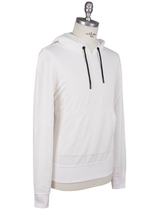 Kiton Kiton Knt White Cotton Sweater Full Zip White 001