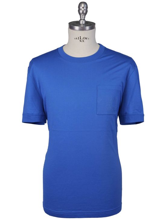 KNT Kiton Knt Blue Cotton T-Shirt Blue 000