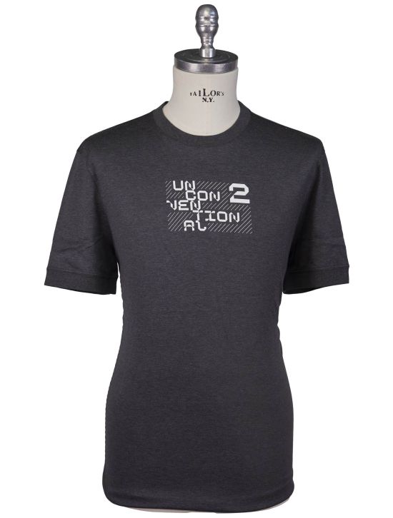 KNT Kiton Knt Gray Cotton T-Shirt Gray 000