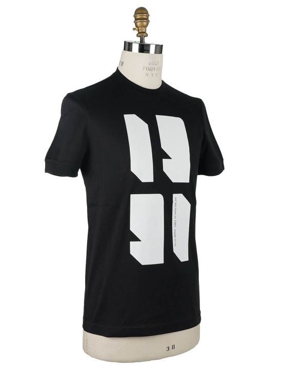 KNT Knt Kiton Black Cotton T-shirt Black 001