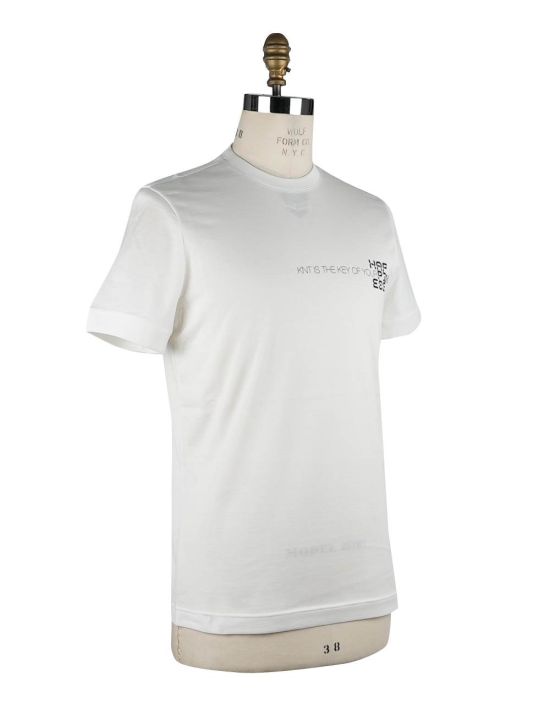 KNT KNT Kiton White Cotton T-Shirt White 001