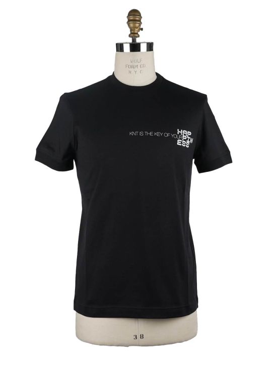 KNT KNT Kiton Black Cotton T-Shirt Black 000