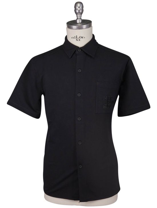 KNT Kiton Knt Black Cotton Ea Shirt Black 000