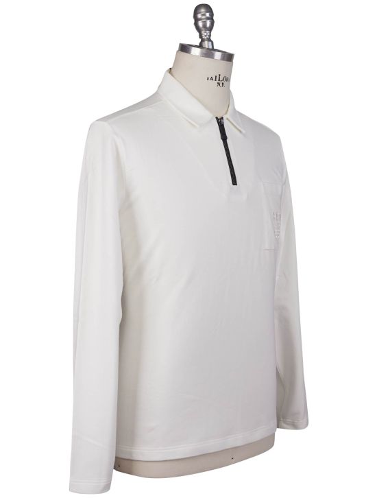 KNT Kiton Knt White Cotton EA Sweater Polo White 001