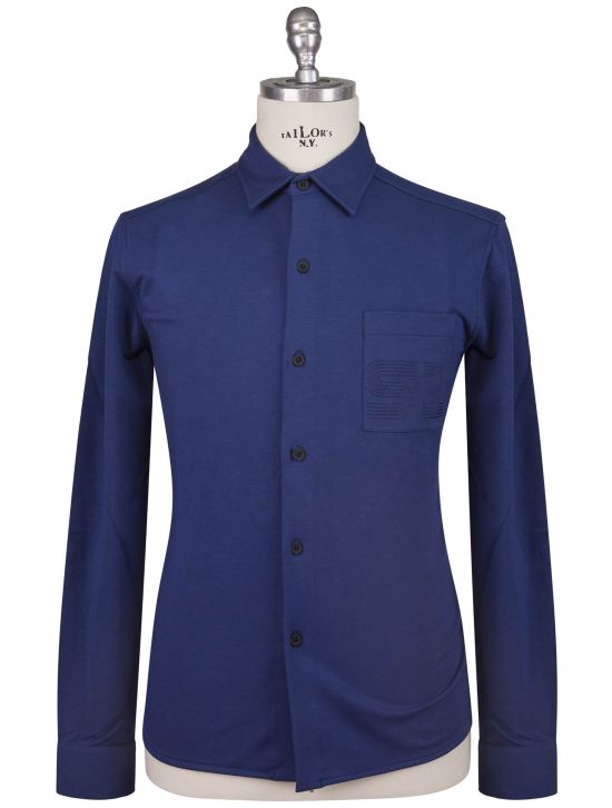 KNT Kiton Knt Blue Cotton EA Shirt Blue 000