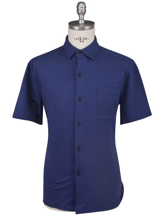 KNT Kiton Knt Blue Cotton EA Shirt Blue 000