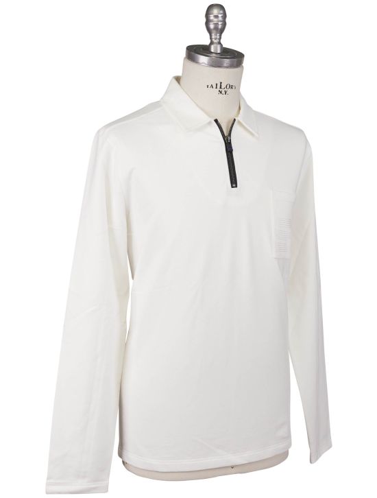 KNT Kiton Knt White Cotton EA Sweater Polo White 001