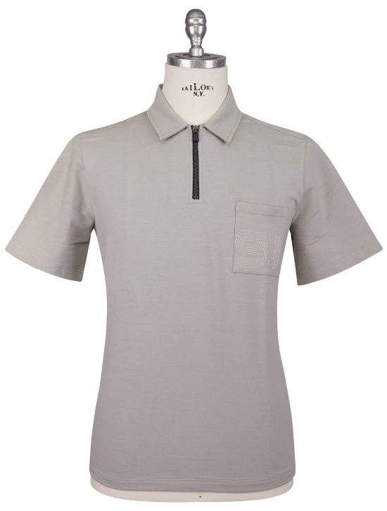 KNT Kiton Knt Gray Cotton EA Polo Gray 000