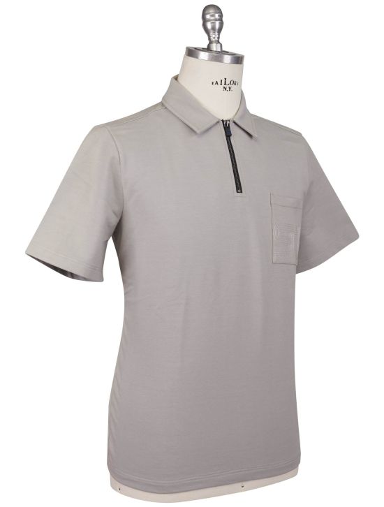 KNT Kiton Knt Gray Cotton EA Polo Gray 001