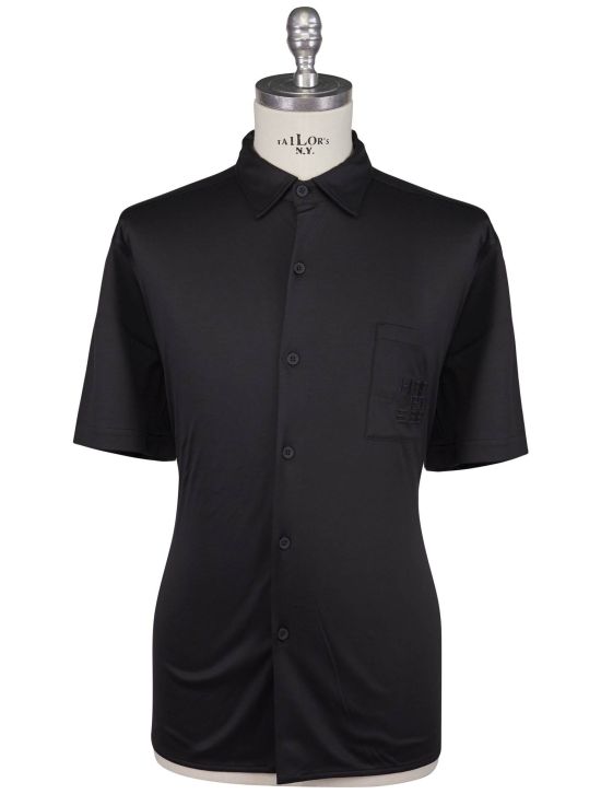 KNT Kiton Knt Black Cotton Shirt Black 000