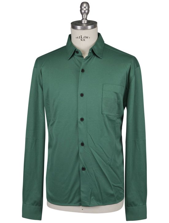 KNT Kiton Knt Green Cotton Shirt Green 000