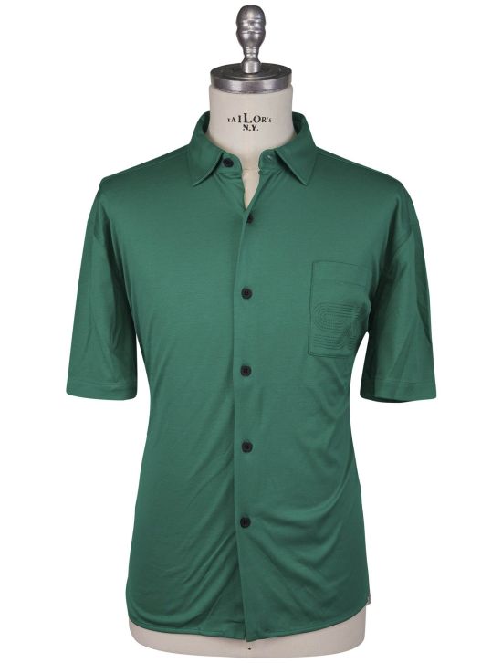 KNT Kiton Knt Green Cotton Shirt Green 000