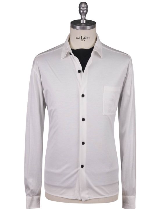 KNT Kiton Knt White Cotton Shirt White 000