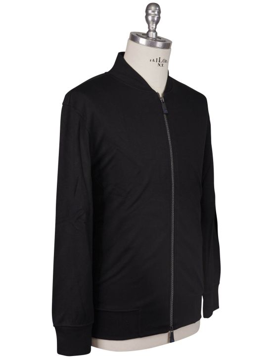 KNT Kiton Knt Black Viscose Ea Sweater Black 001