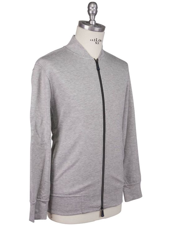 KNT Kiton Knt Gray Viacose Ea Seater Full Zip Gray 000