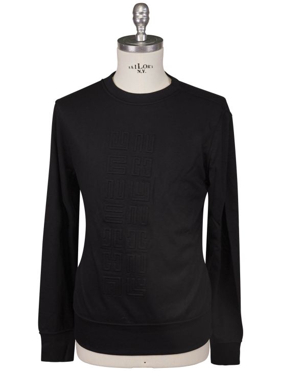 KNT Kiton Knt Black Viscose Ea Sweater Crewneck Black 000