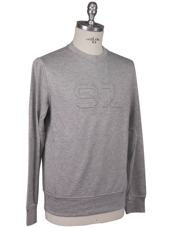 KNT Kiton Knt Gray Viscose Ea Sweater Crewneck Gray 001