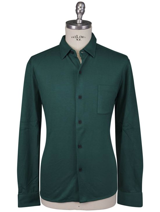 KNT Kiton Knt Green Viscose Ea Shirt Green 000