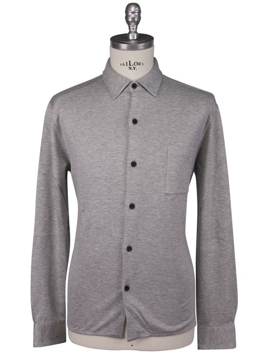 KNT Kiton Knt Gray Viscose Ea Shirt Gray 000