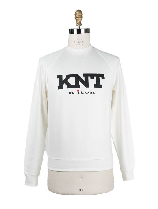 KNT KNT Kiton White Viscose Ea Sweater Crewneck White 000