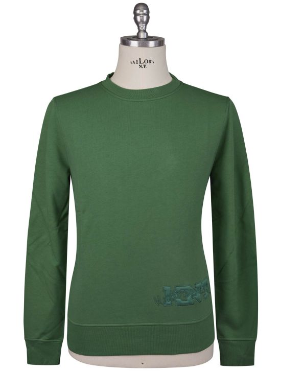 KNT Kiton Knt Green Cotton Sweater Crewneck Green 000