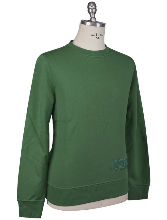 KNT Kiton Knt Green Cotton Sweater Crewneck Green 001