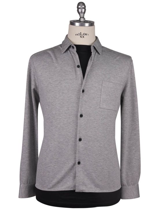 KNT Kiton Knt Gray Viscose EA Overshirt Gray 000