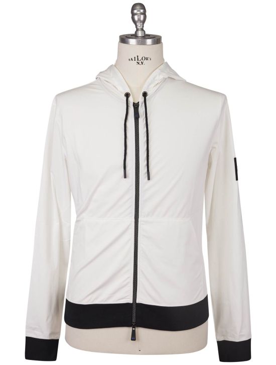 KNT Kiton Knt White Cotton EA Sweater Full Zip White 000