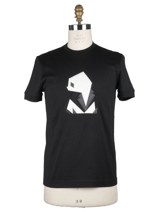 KNT KNT Kiton Black Cotton T-Shirt Special Edition Black 000