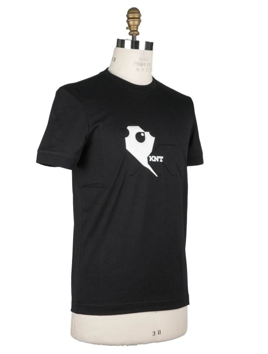 KNT KNT Kiton Black Cotton T-Shirt Special Edition Black 001