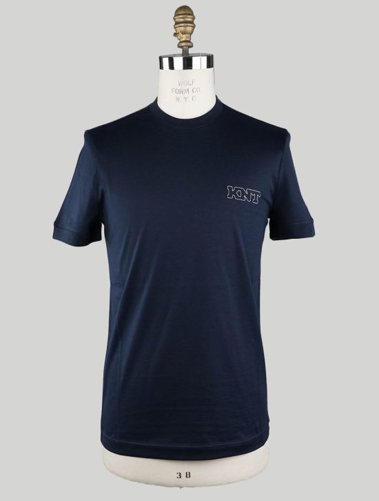 KNT KNT Kiton Blue Cotton T-Shirt Blue 000