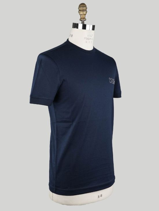 KNT KNT Kiton Blue Cotton T-Shirt Blue 001