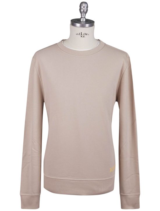 KNT Kiton Knt Beige Cotton Sweater Crewneck Beige 000