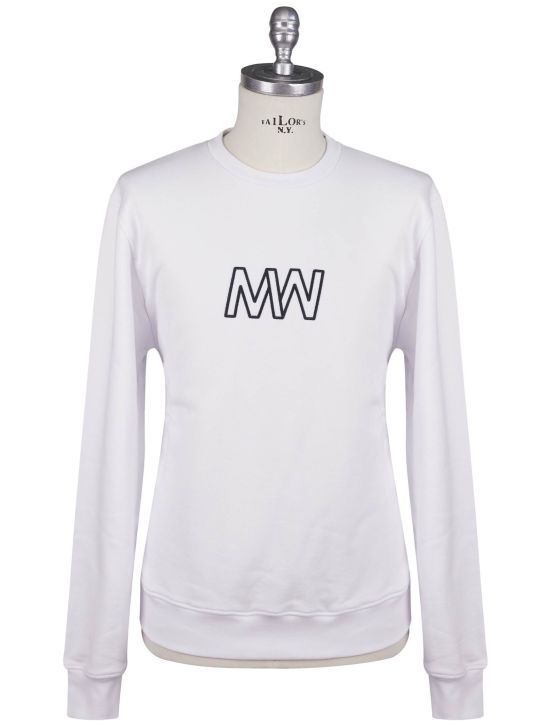 KNT Kiton Knt White Cotton Sweater Crewneck White 000