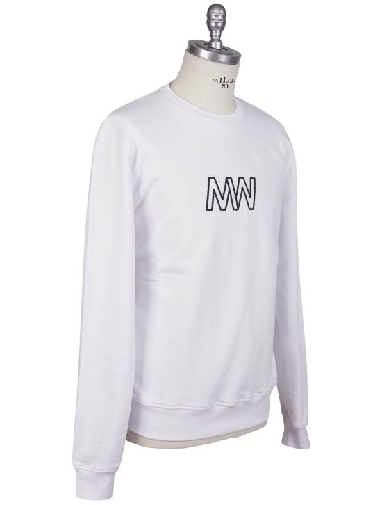 KNT Kiton Knt White Cotton Sweater Crewneck White 001