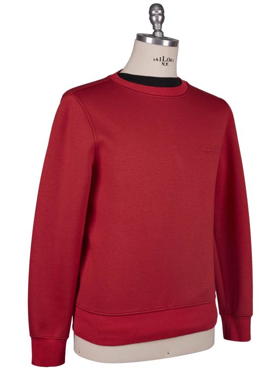 KNT Kiton Knt Red Viscose Ea Sweater Crewneck Red 001