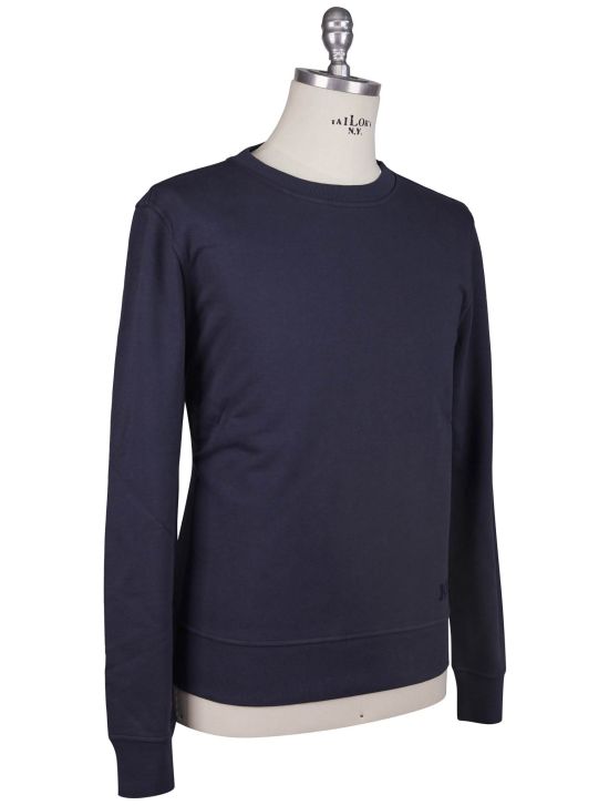 KNT Kiton Knt Blue Cotton Sweater Crewneck Blue 001