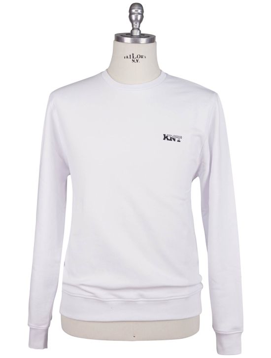 KNT Kiton Knt White Cotton Sweater Crewneck White 000