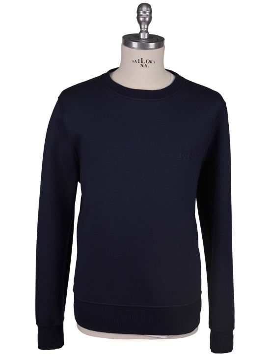 KNT Kiton Knt Blue Viscose Ea Sweater Crewneck Blue 000