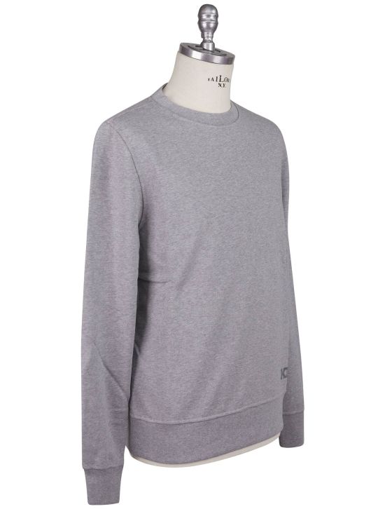 KNT Kiton Knt Gray Cotton Sweater Crewneck Gray 001