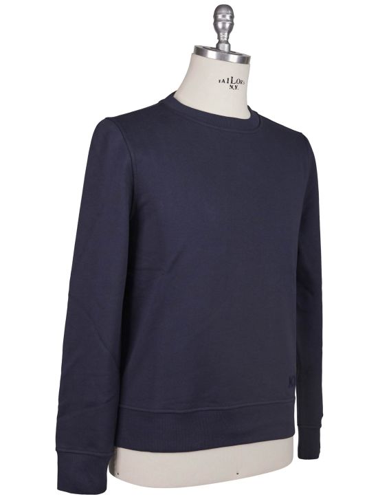 KNT Kiton Knt Blue Cotton Sweater Crewneck Blue 001