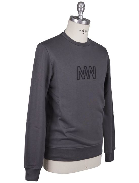 KNT Kiton Knt Gray Cotton Sweater Crewneck Gray 001