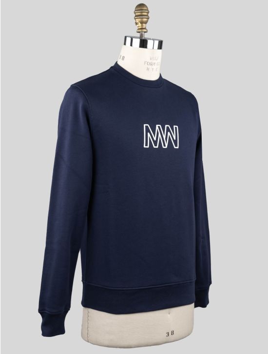 KNT KNT Kiton Blue Cotton Sweater Crewneck Blue 001