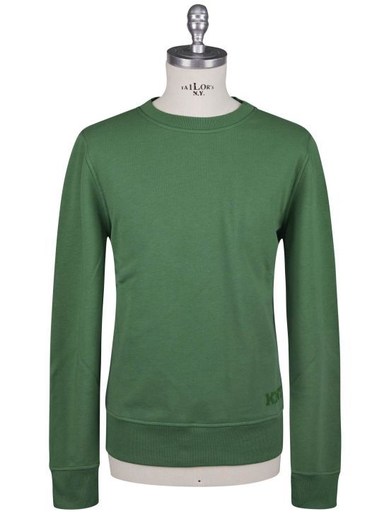 KNT Kiton Knt Green Cotton Sweater Crewneck Green 000