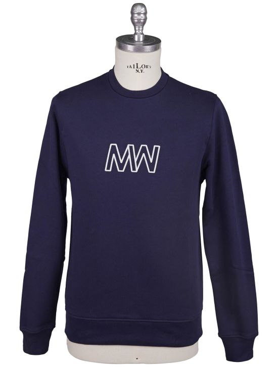 KNT Kiton Knt Blue Cotton Sweater Crewneck Blue 000