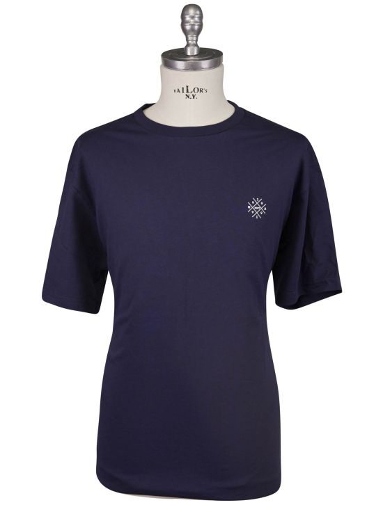 KNT Kiton Knt Blue Cotton T-Shirt Blue 000