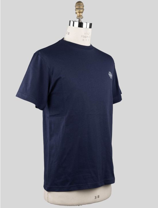 KNT KNT Kiton Blue Cotton T-Shirt Blue 001