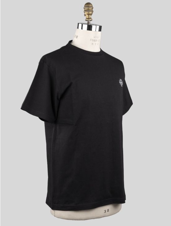 KNT KNT Kiton Black Cotton T-Shirt Black 001