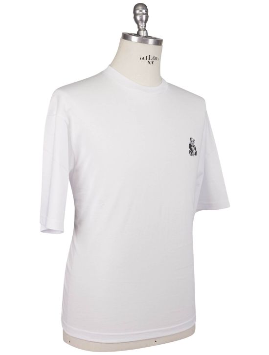 KNT Kiton Knt White Cotton Special Edition T-Shirt White 001