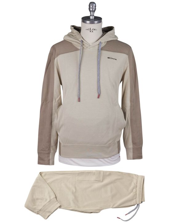 Kiton Kiton Beige Brown Cotton PL Tracksuit Beige / Brown 000